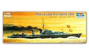 Trumpeter 1/700 scale model 05757 Royal Navy Tribal Class Eskimo Destroyer