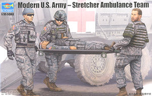 Trumpeter 1/35 scale soldier figure model 00430 Modern US Army soldiers stretcher group "medical evacuation"