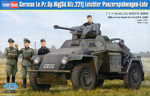 Hobby Boss 1/35 scale tank models 83814 World War II Germany Sd.Kfz.221 wheeled armored vehicles late *