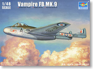 Trumpeter 1/48 scale model 02875 de Havillon Vampire FB Mk.9 Fighter Bombera