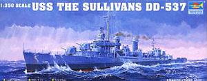 Trumpeter 1/350 scale model 05304 US Navy Fletcher level DD-537 & quot; Sullivan & quot; destroyer