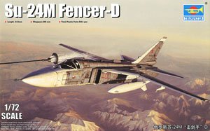 TRUMPETER 1/72 scale model 01673 Russian Su-24M" fencing hand D" fighter bombera