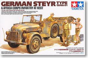 TAMIYA 1/35 scale models 35305 Germany Steyr 1500A / 01 off-road vehicles and the African Legion soldiers group