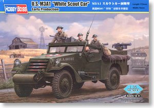 Hobby Boss 1/35 scale tank models 82451 US M3A1 wheeled armored reconnaissance vehicle pre-type