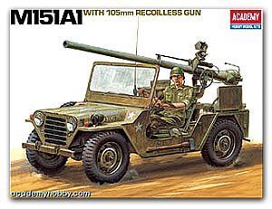 13003 M151A1 105mm Light Combat sport utility vehicle after no ACADEMY recoilless rifles mounted type