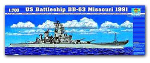 Trumpeter 1/700 scale model 05705 US Navy Iowa Class BB-63 Missouri Battleship