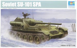 Trumpeter 1/35 scale tank model 09505 Soviet SU-101 SPA self-propelled artillery