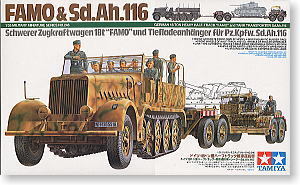 TAMIYA 1/35 scale models 35246 Sd.Kfz.9 18t semi-track tractor and Sd.Ah.116 semi-trailer
