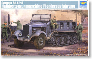 Trumpeter 1/35 scale model 05530 Sd.Kfz.6 5 tonne semi-crawler engineering personnel transport vehicles *