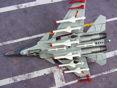 KNL Hobby diecast model The aircraft carrier aircraft treasure shark loaded J15 China Airforce China Navy Su-33 fighter aircraft model 1:72