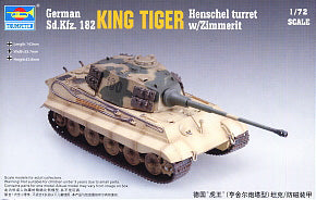 Trumpeter 1/72 scale model 07291 Kfz.182 Tiger King heavy-duty chariot post-type and anti-magnetic drape