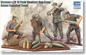 Trumpeter 1/35 scale soldier figure model 00426 German Army s.FH18 howitzera ammunitiona supply group