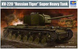 Trumpeter 1/35 scale tank model 05553 Soviet KV-220 Super Heavy Tank Russian Tiger