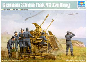 Trumpeter 1/35 scale model 02347 Germany 37mm Flak43 "Zwilling" pull-type air defense gun
