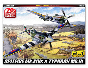 ACADEMY 12512 Spitfire Mk.XIVc & Typhoon Mk.Ib "to commemorate the 70th anniversary of the Battle of Normandy."