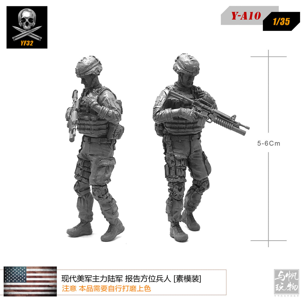 1/35 Modern US Army Main Army Report Position Soldier Resin Model Element Y-A10