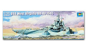 Trumpeter 1/700 scale model 05772 US Colorado Class BB-48 "West Virginia Battleship