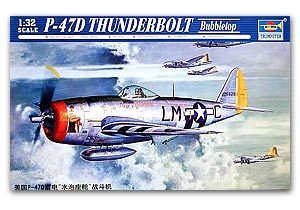 Trumpeter 1/32 scale model 02263 Republican P-47D thunderbolt Bubbletop fighter