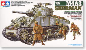 TAMIYA 1/35 scale models 35251 M4A3 (105mm) "Sherman" medium chariot fire support type