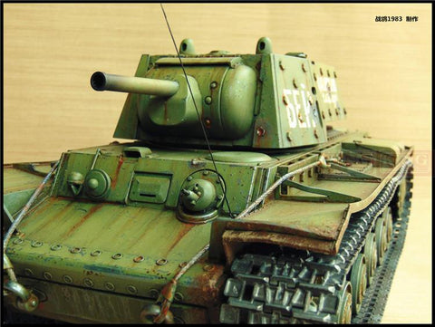 KNL HOBBY Heng Long 1: 16 KV1 RC remote control tank model foundry heavy coating of paint to do the old upgrade