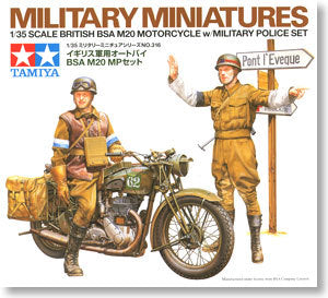 TAMIYA 1/35 scale models 35316 World War II British Military Police and M20 Motorcycle Set