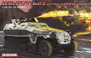 1/35 scale model Dragon 6864 Sd.Kfz.251 / 16 Ausf.C semi-tracked firearms armored vehicles