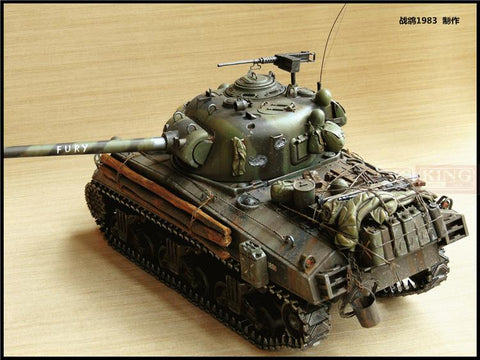 KNL HOBBY HengLong, 1 / 16RC Remote Sherman Tank model rage OEM coating of paint to do the old