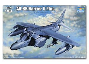 Trumpeter 1/32 scale model 02286 AV-8B Harrier II + carrier attack aircrafta *