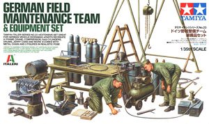 TAMIYA 37023 World War II German Army field maintenance equipment and technicians portfolio