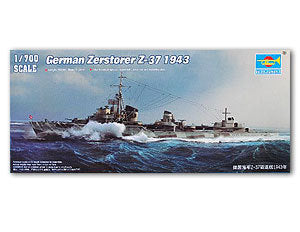 Trumpeter 1/700 scale model 05791 German Navy Z-class "Z-37" destroyer 1943