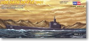 Hobby Boss 1/700 scale models 87012 US Navy small shark class submarine SS-212 1941 type