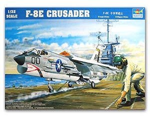 Trumpeter 1/32 scale model 02272 F-8E Crusader Warship carrier fighter