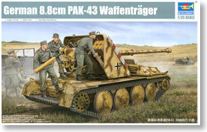 Trumpeter 1/35 scale tank model 05550 Akt-Rhein Metal Universal Weapon German 8.8cm PAK-43 Waffentrager
