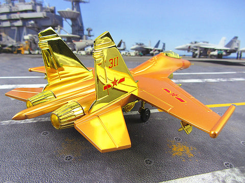 KNL Hobby diecast model Special 32 cm Su 30 alloy fighter model SU-30/ Su 30 aircraft model gold plated 1:70 Air Force of the CPLA