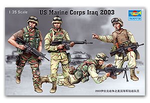 Trumpeter 1/35 scale solider figure model 00407 US Marine Corps Iraq 2003