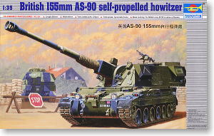 Trumpeter 1/35 scale tank models 00324 British Army AS-90 155mm self-propelled howitzera
