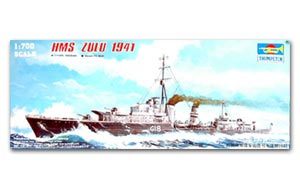 Trumpeter 1/700 scale model 05758 British Royal Navy Tribe "Zulu" destroyer 1941