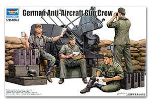 Trumpeter 1/35 scale soldier figure model 00432 German air defense artillery group