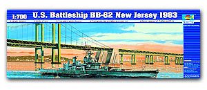 Trumpeter 1/700 scale model 05702 US clothing Iowa BB-62 "New Jersey" battleship 1983