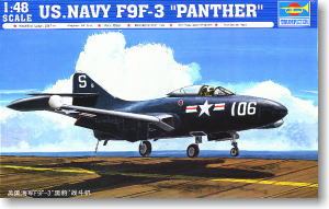 Trumpeter 1/48 scale model 02834 US Navy F9F-3 "panther" shipboard fighter bombera