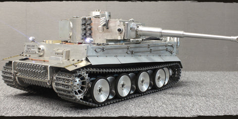 Genuine Henglong 1/8 large scale of all metal German Tiger I electric remote control tank model 2.4G RC tank