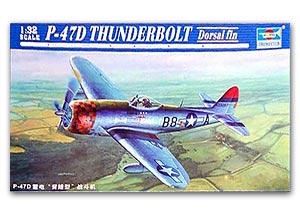 Trumpeter 1/32 scale model 02264 P-47D thunderbolt fighter "dorsal fins"