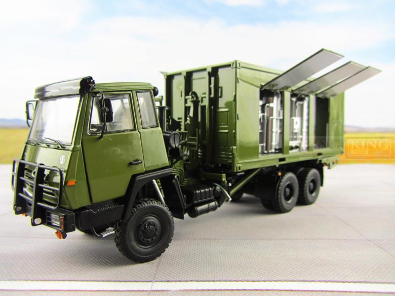 KNL Hobby Diecast Truck 1:43 scale Steyr Water Purifier Container Truck for Chinese army Military Shan Xi Auto heavy Water Purifier Container Truck PLA