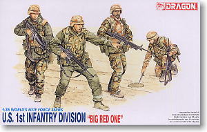 1/35 scale model Dragon 3015 US Army First Infantry Division "BIG RED ONE"