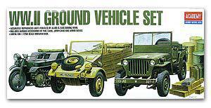 ACADEMY 13416 WWII airport ground service vehicles and material combinations supply