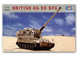 Trumpeter 1/72 scale tank models 07221 British Army AS-90 155mm self-propelled howitzera