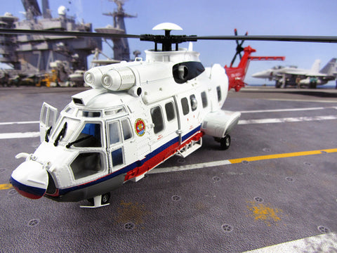 KNL Hobby diecast model New EC225 large marine China rescue helicopter model military science children gifts