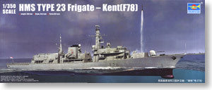 Trumpeter 1/350 scale model 04544 British Royal Navy 23 "Kent" missile frigate