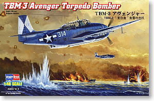 Hobby Boss 1/48 scale aircraft models 80325 TBM-3 Avenger Shipborne Torped Bomber Attack