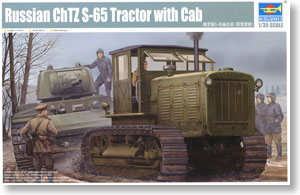 Trumpeter 1/35 scale model 05539 Soviet ChTZ S-65 tracked tractor hardtop cab type